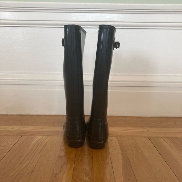 Hunter Rain Boots Tall - Black Gloss - Picture 5 of 12